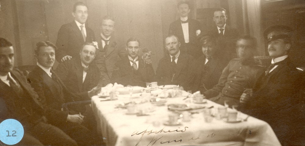 1918 Verenigingsleven Diner t.g.v. het afscheid van Wim de Herder.