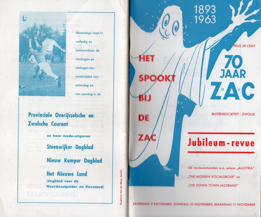 1963 Programmaboekje van de revue 'Het spookt bij de Z.A.C.'