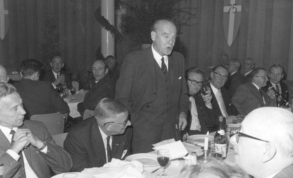 1968 Verenigingsleven Diner reünisten Z.A.C. 75 jaar
