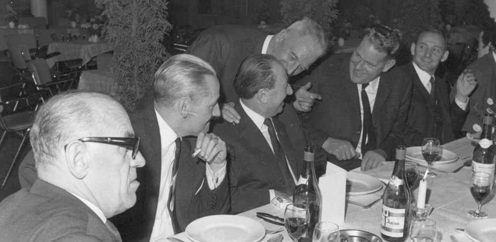 1968 Verenigingsleven Diner reünisten Z.A.C. 75 jaar