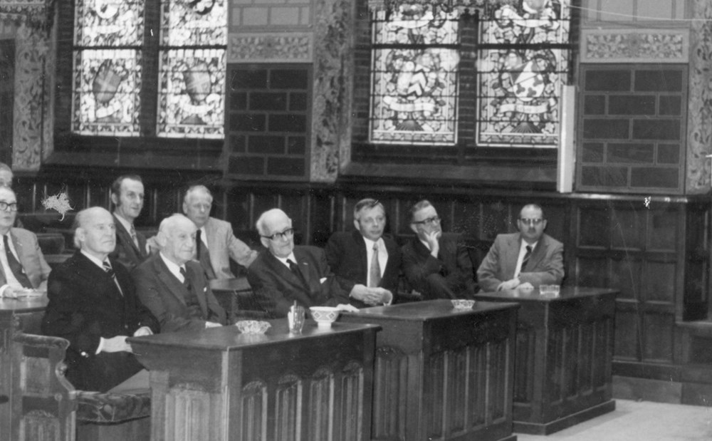 1973  Verenigingsleven Ontvangst Z.A.C.-reünisten door het gemeentebestuur 